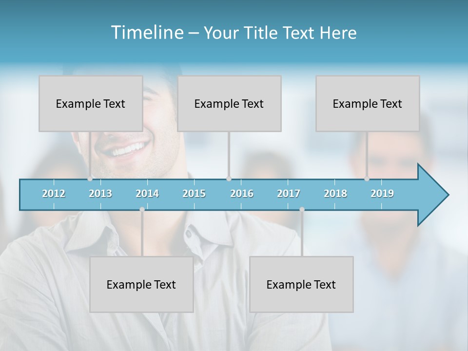 A Man Smiling In Front Of A Group Of People PowerPoint Template
