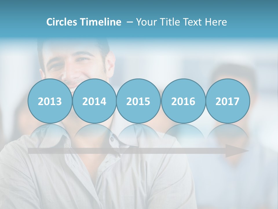 A Man Smiling In Front Of A Group Of People PowerPoint Template