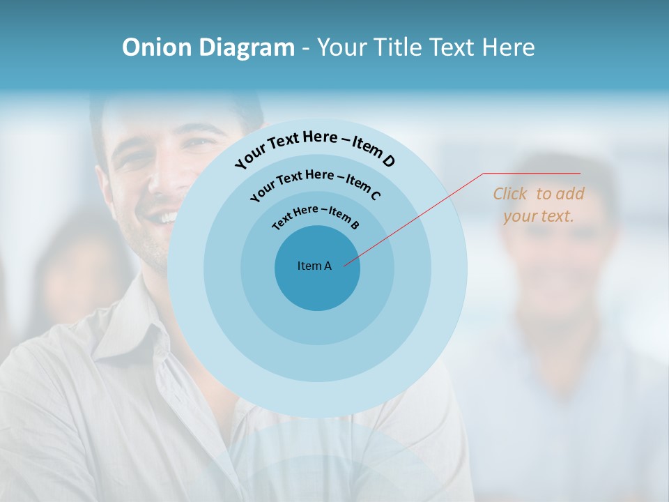 A Man Smiling In Front Of A Group Of People PowerPoint Template