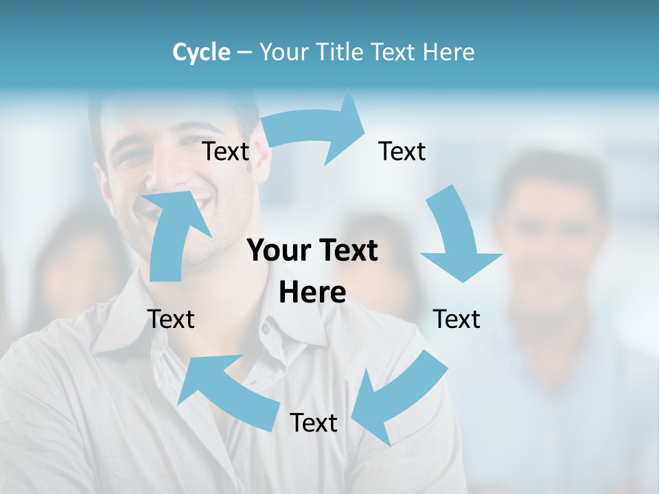 A Man Smiling In Front Of A Group Of People PowerPoint Template