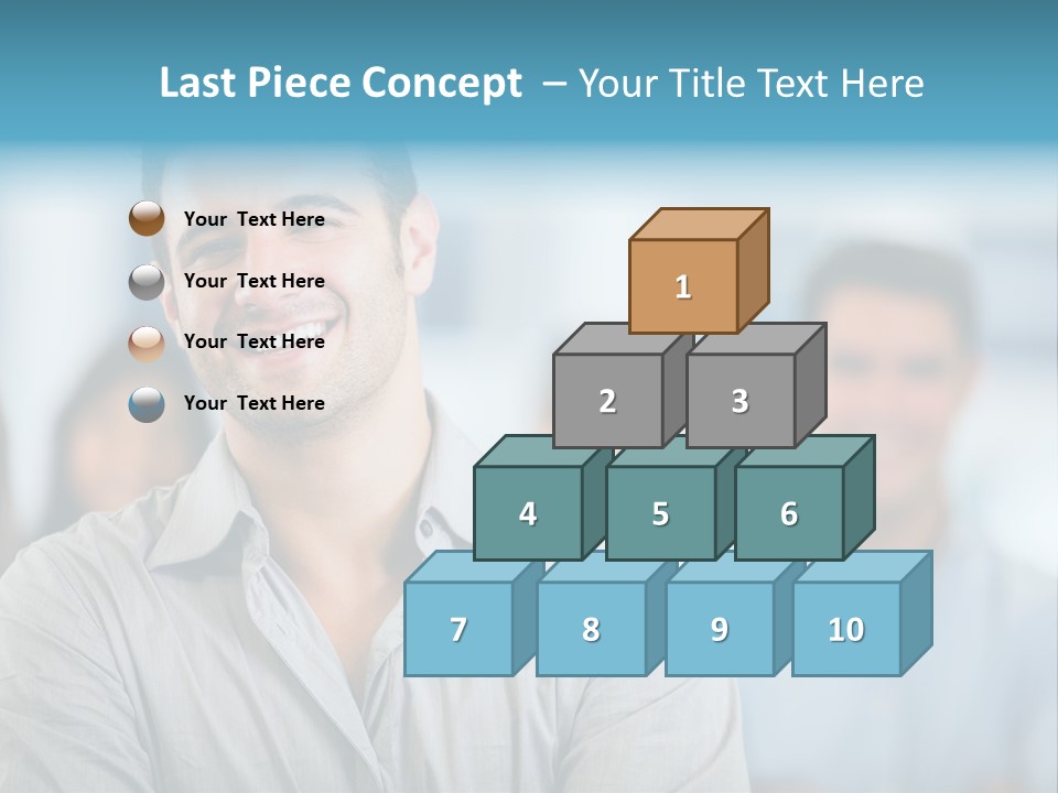 A Man Smiling In Front Of A Group Of People PowerPoint Template