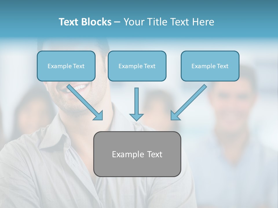 A Man Smiling In Front Of A Group Of People PowerPoint Template