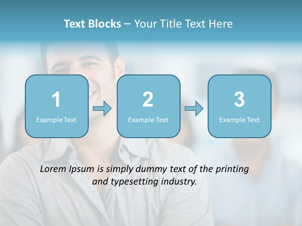 A Man Smiling In Front Of A Group Of People PowerPoint Template
