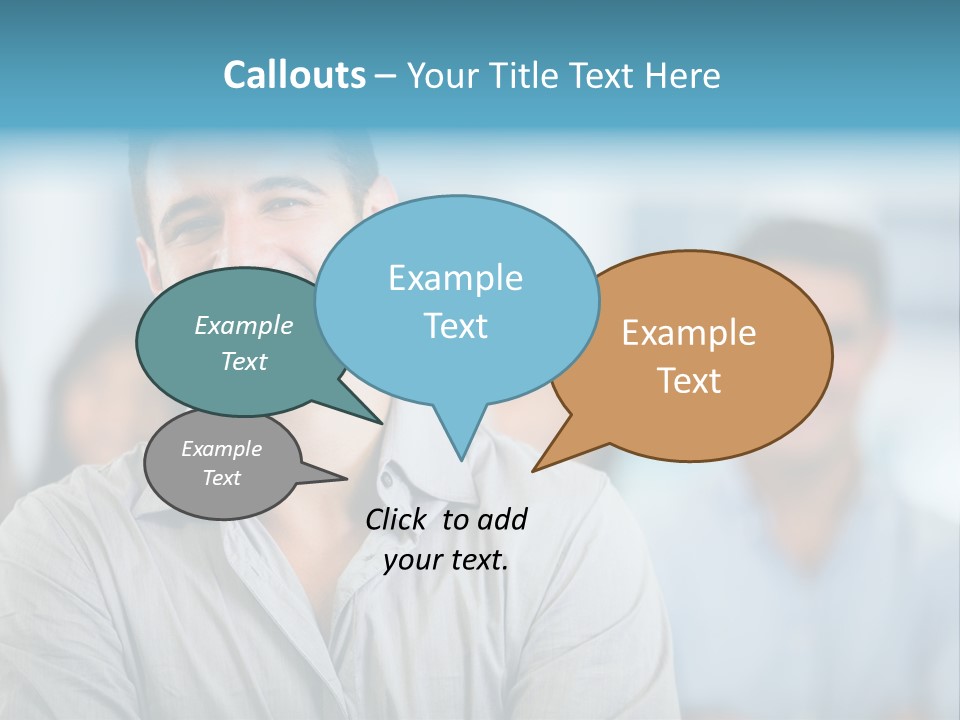 A Man Smiling In Front Of A Group Of People PowerPoint Template