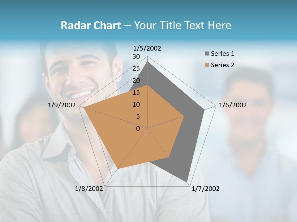 A Man Smiling In Front Of A Group Of People PowerPoint Template