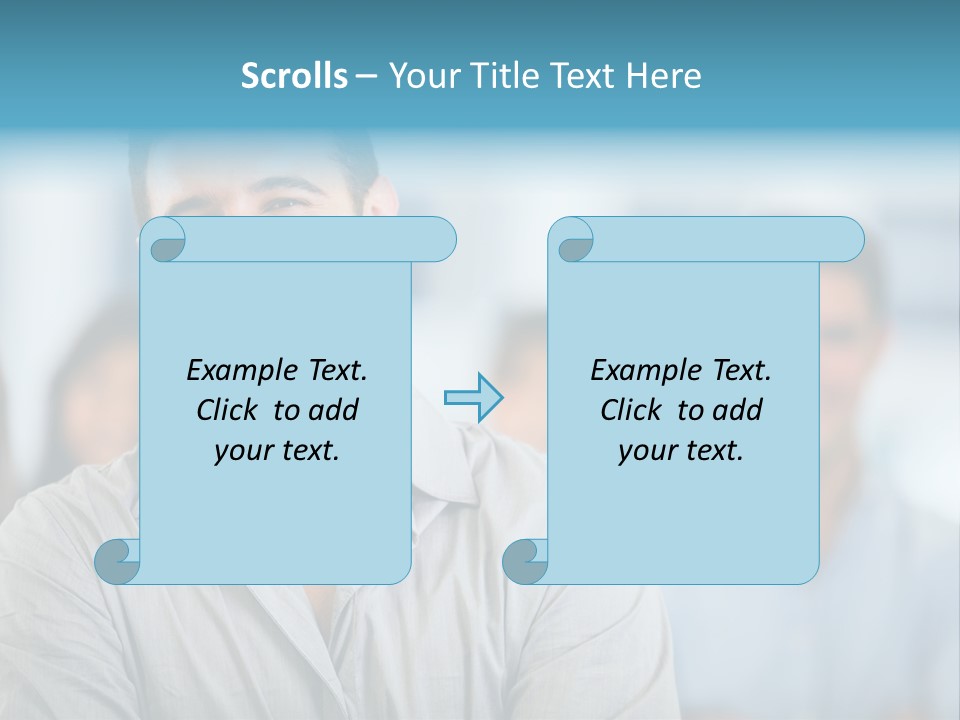 A Man Smiling In Front Of A Group Of People PowerPoint Template