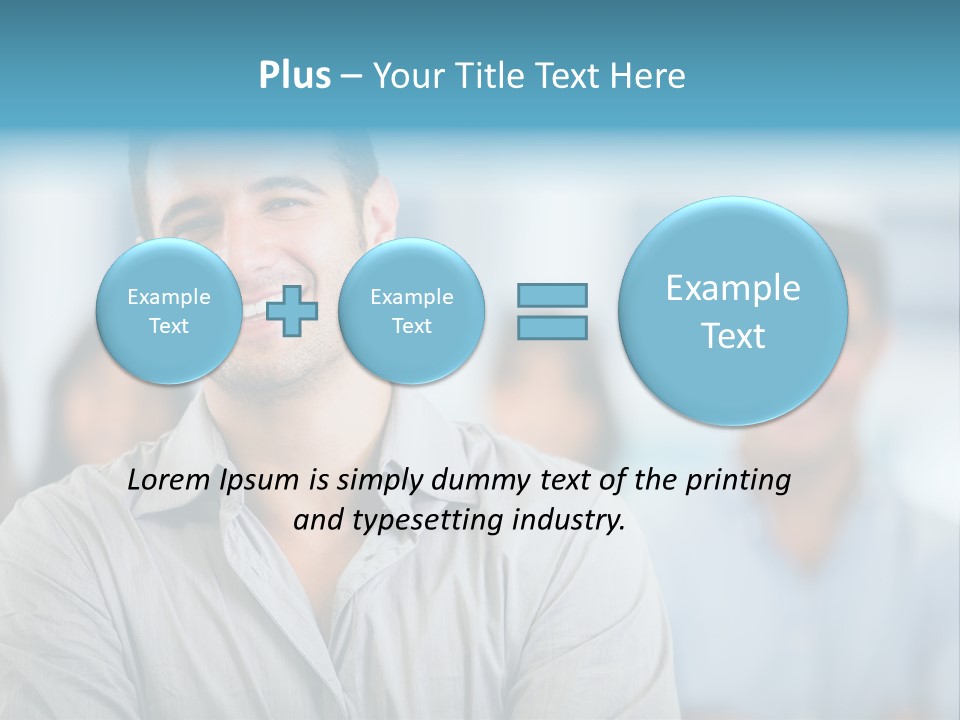 A Man Smiling In Front Of A Group Of People PowerPoint Template
