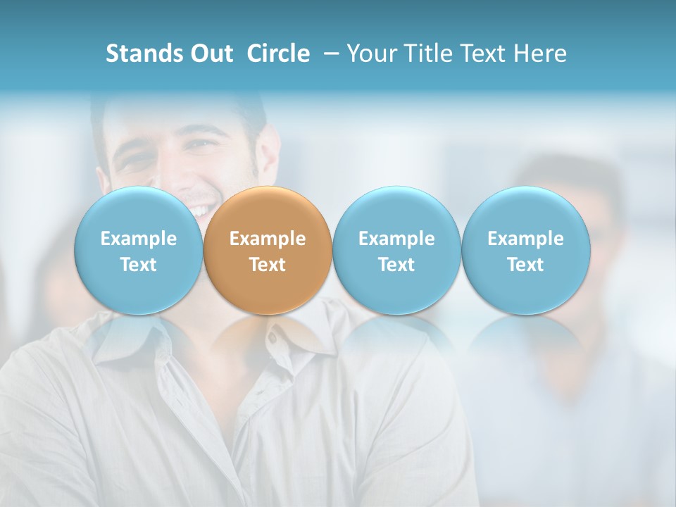 A Man Smiling In Front Of A Group Of People PowerPoint Template