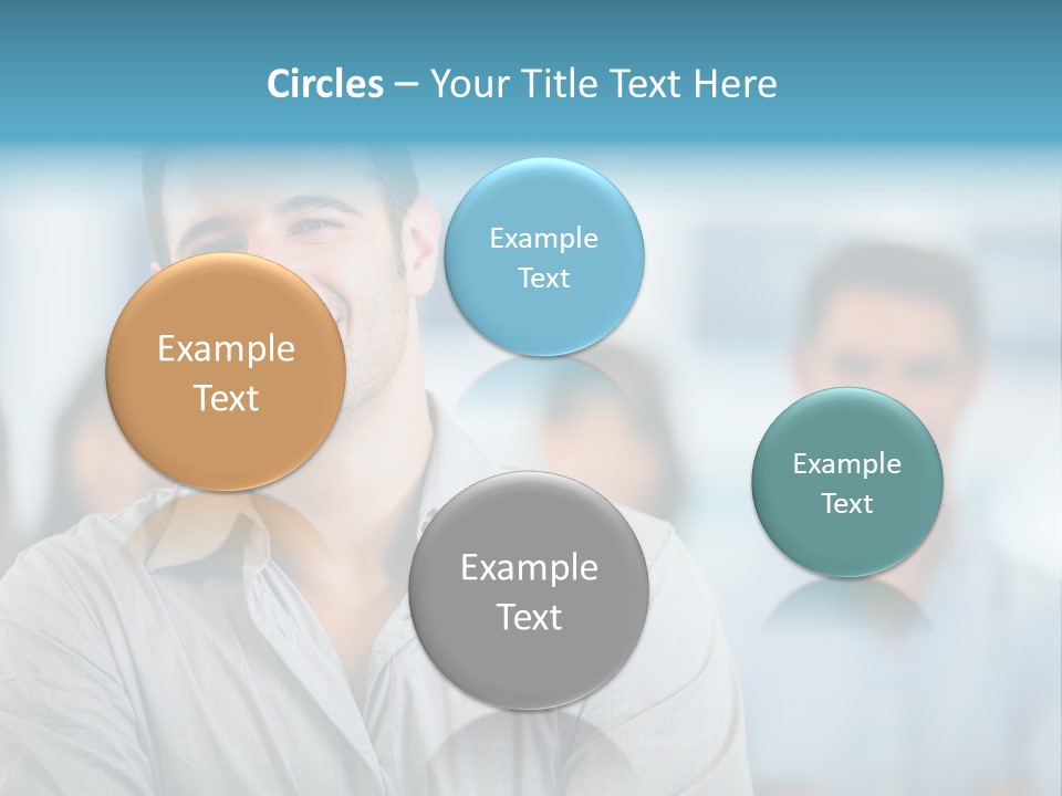 A Man Smiling In Front Of A Group Of People PowerPoint Template