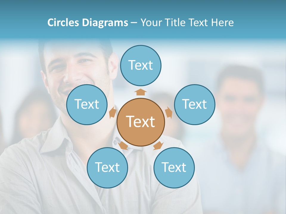 A Man Smiling In Front Of A Group Of People PowerPoint Template