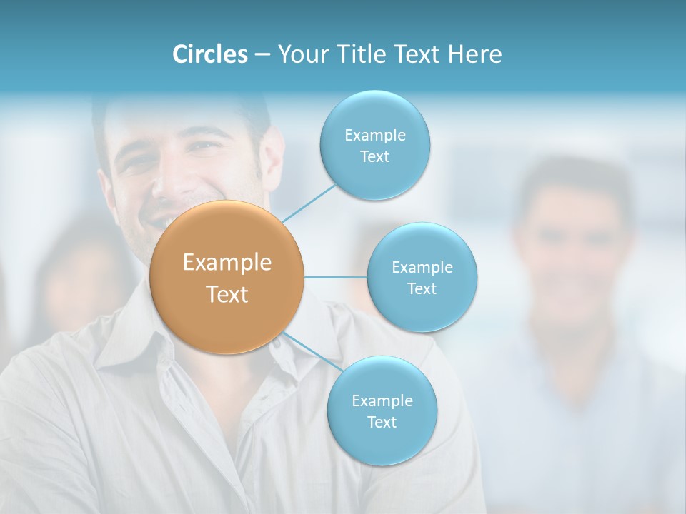 A Man Smiling In Front Of A Group Of People PowerPoint Template