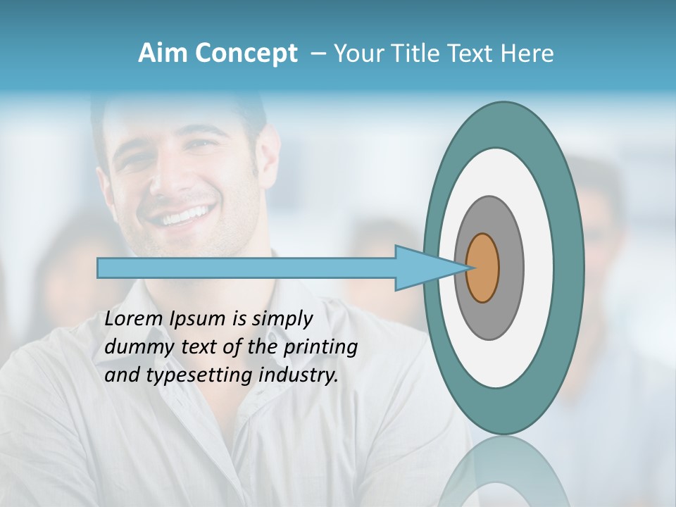 A Man Smiling In Front Of A Group Of People PowerPoint Template