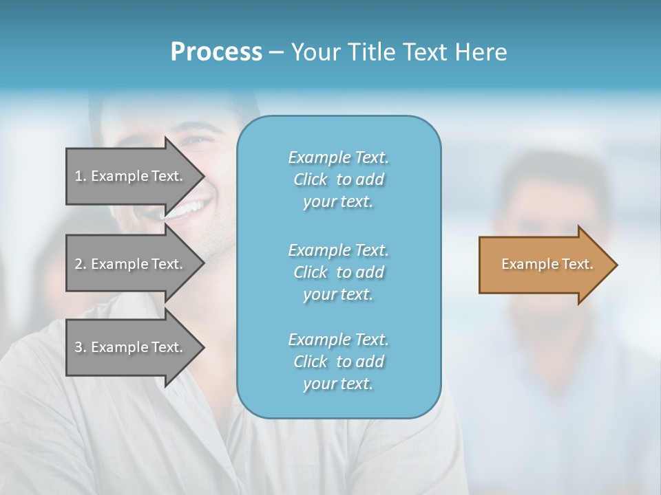A Man Smiling In Front Of A Group Of People PowerPoint Template