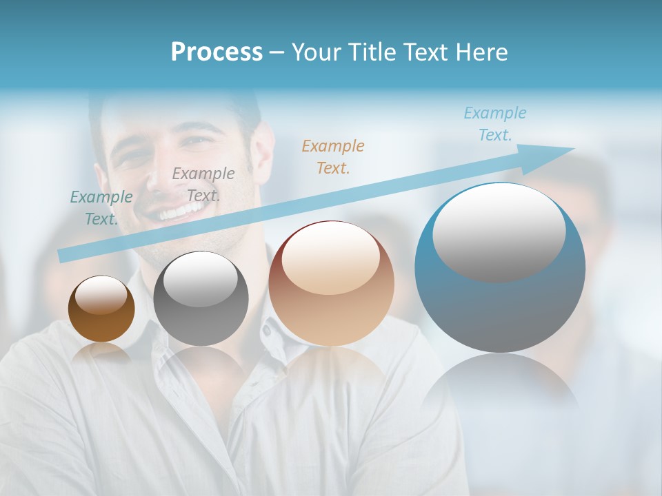 A Man Smiling In Front Of A Group Of People PowerPoint Template