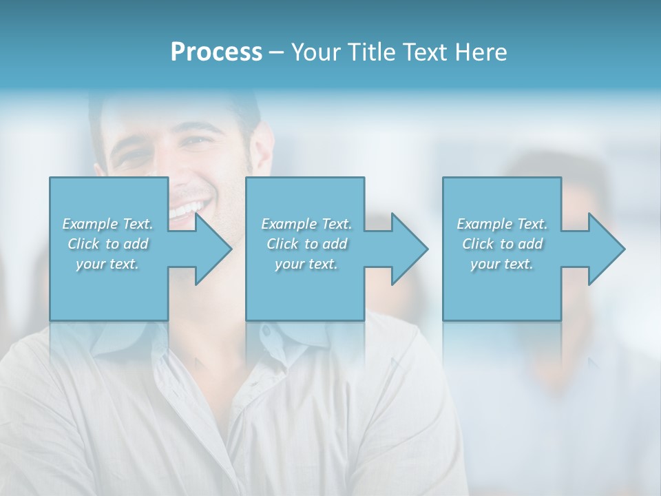 A Man Smiling In Front Of A Group Of People PowerPoint Template
