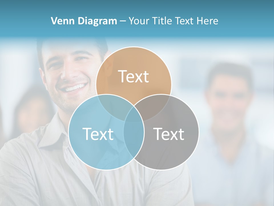 A Man Smiling In Front Of A Group Of People PowerPoint Template