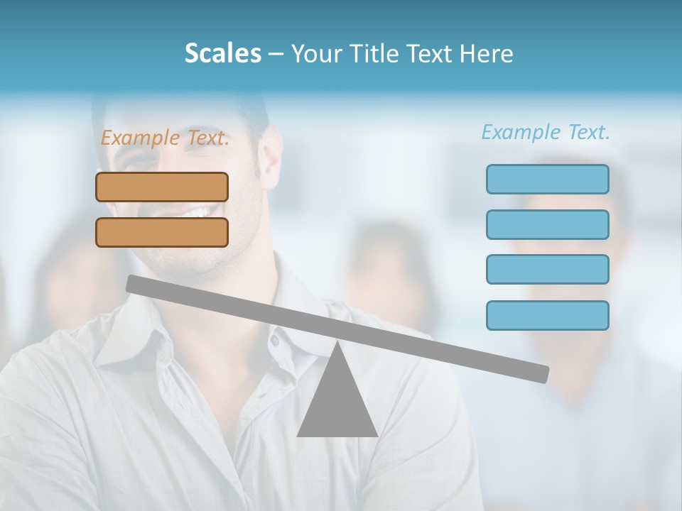 A Man Smiling In Front Of A Group Of People PowerPoint Template