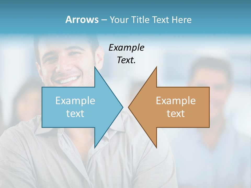 A Man Smiling In Front Of A Group Of People PowerPoint Template