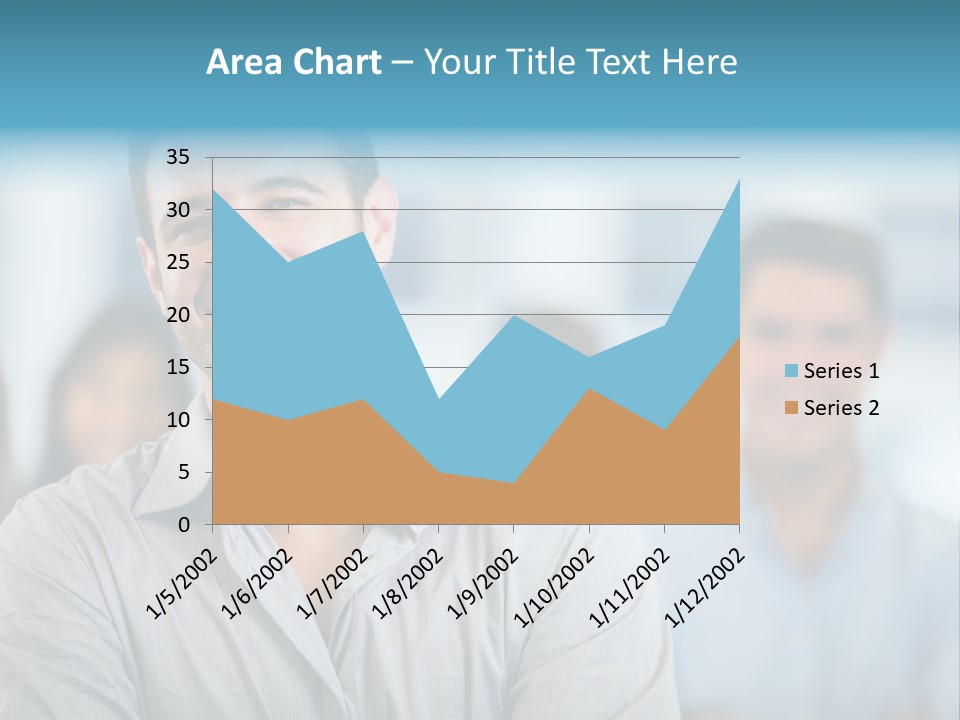 A Man Smiling In Front Of A Group Of People PowerPoint Template