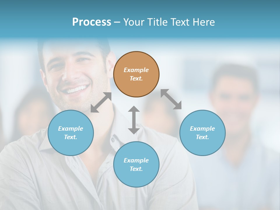 A Man Smiling In Front Of A Group Of People PowerPoint Template