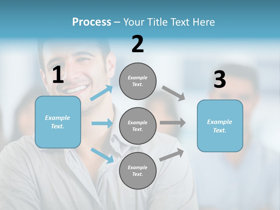 A Man Smiling In Front Of A Group Of People PowerPoint Template
