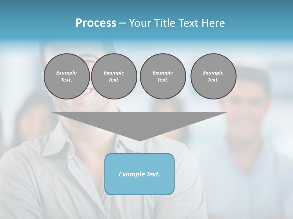 A Man Smiling In Front Of A Group Of People PowerPoint Template