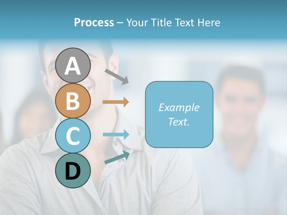 A Man Smiling In Front Of A Group Of People PowerPoint Template
