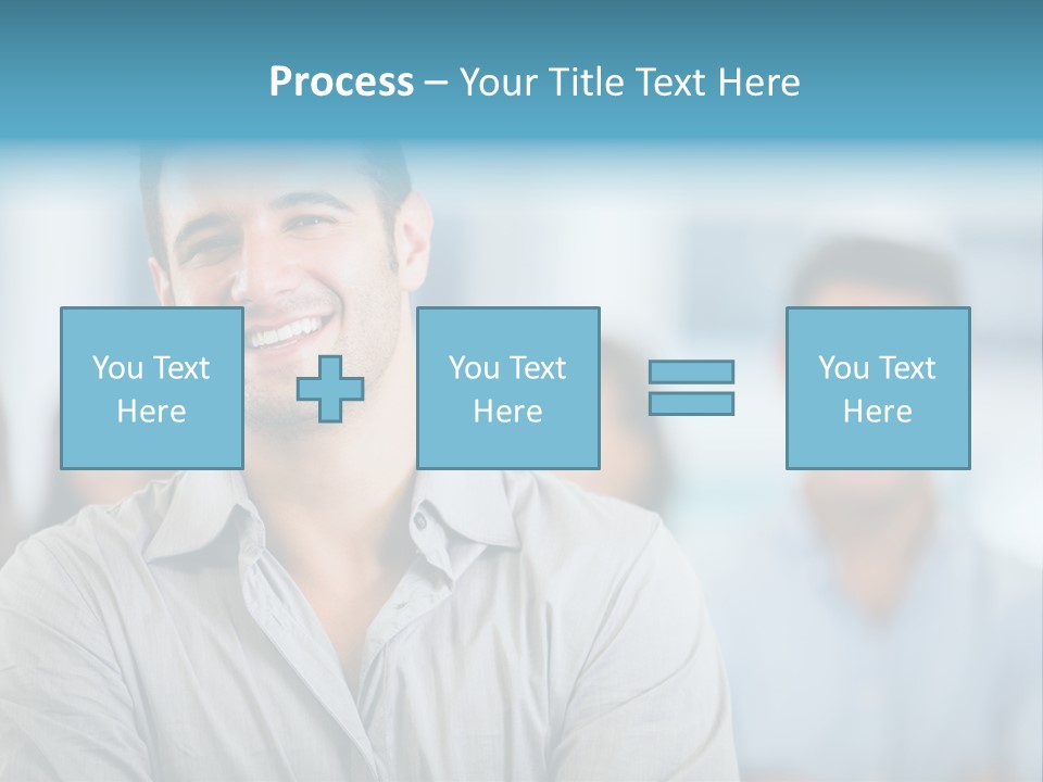 A Man Smiling In Front Of A Group Of People PowerPoint Template