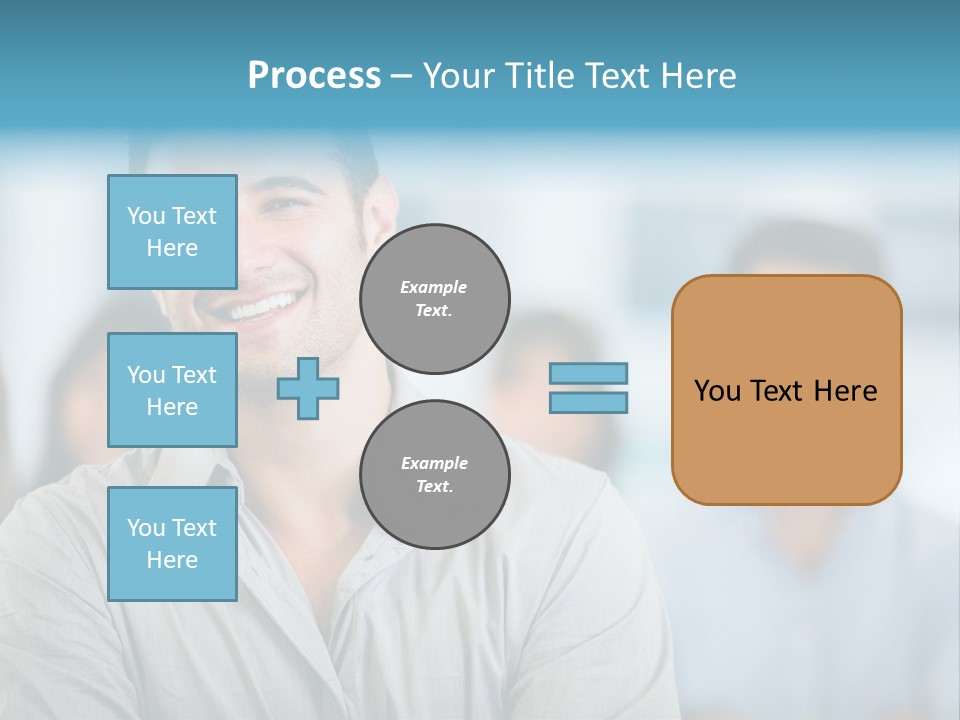 A Man Smiling In Front Of A Group Of People PowerPoint Template