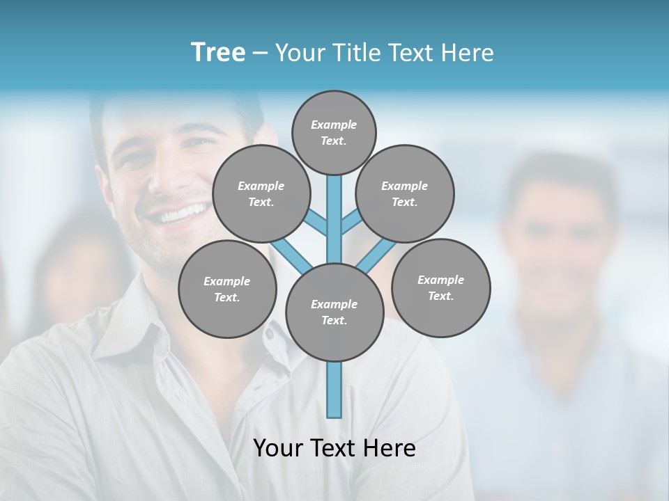 A Man Smiling In Front Of A Group Of People PowerPoint Template