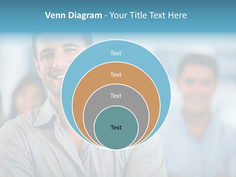A Man Smiling In Front Of A Group Of People PowerPoint Template