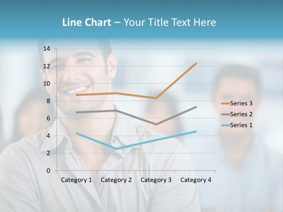 A Man Smiling In Front Of A Group Of People PowerPoint Template