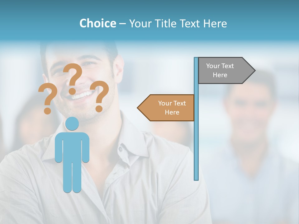 A Man Smiling In Front Of A Group Of People PowerPoint Template