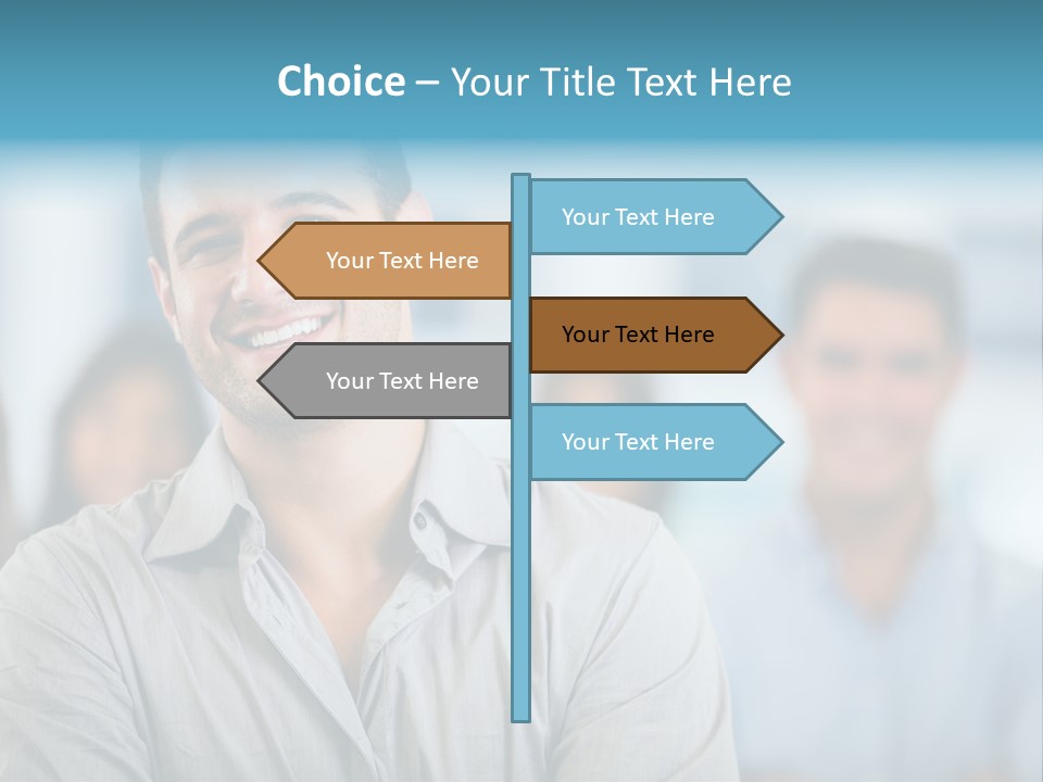 A Man Smiling In Front Of A Group Of People PowerPoint Template