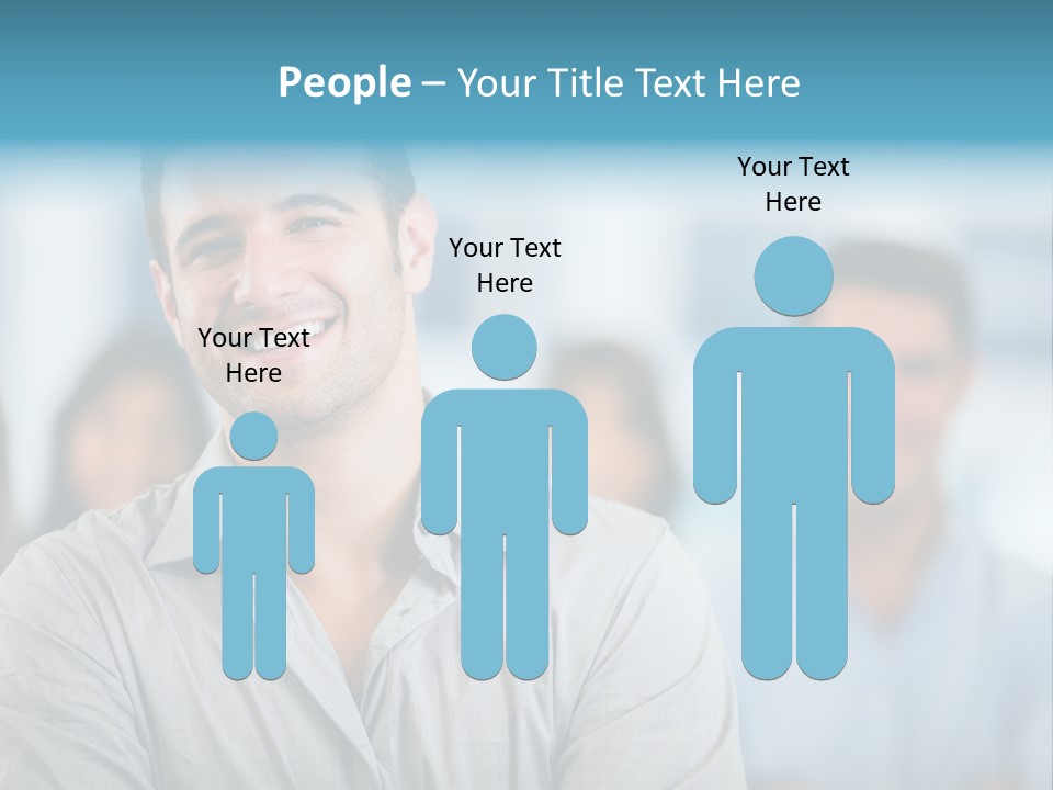 A Man Smiling In Front Of A Group Of People PowerPoint Template