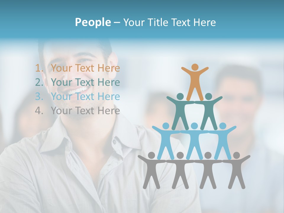 A Man Smiling In Front Of A Group Of People PowerPoint Template