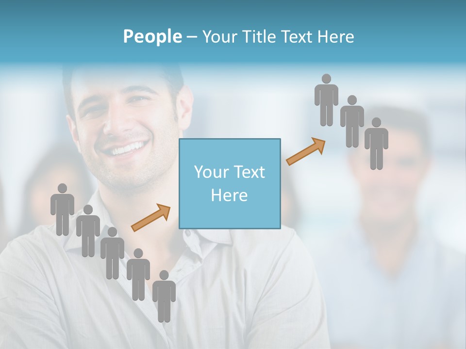 A Man Smiling In Front Of A Group Of People PowerPoint Template