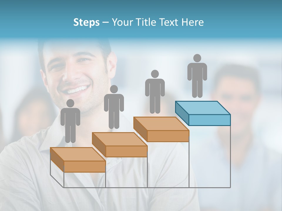A Man Smiling In Front Of A Group Of People PowerPoint Template