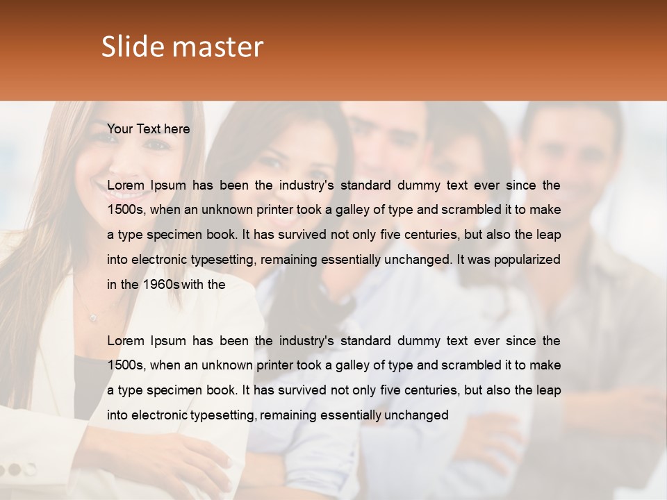 A Group Of People Standing Next To Each Other PowerPoint Template