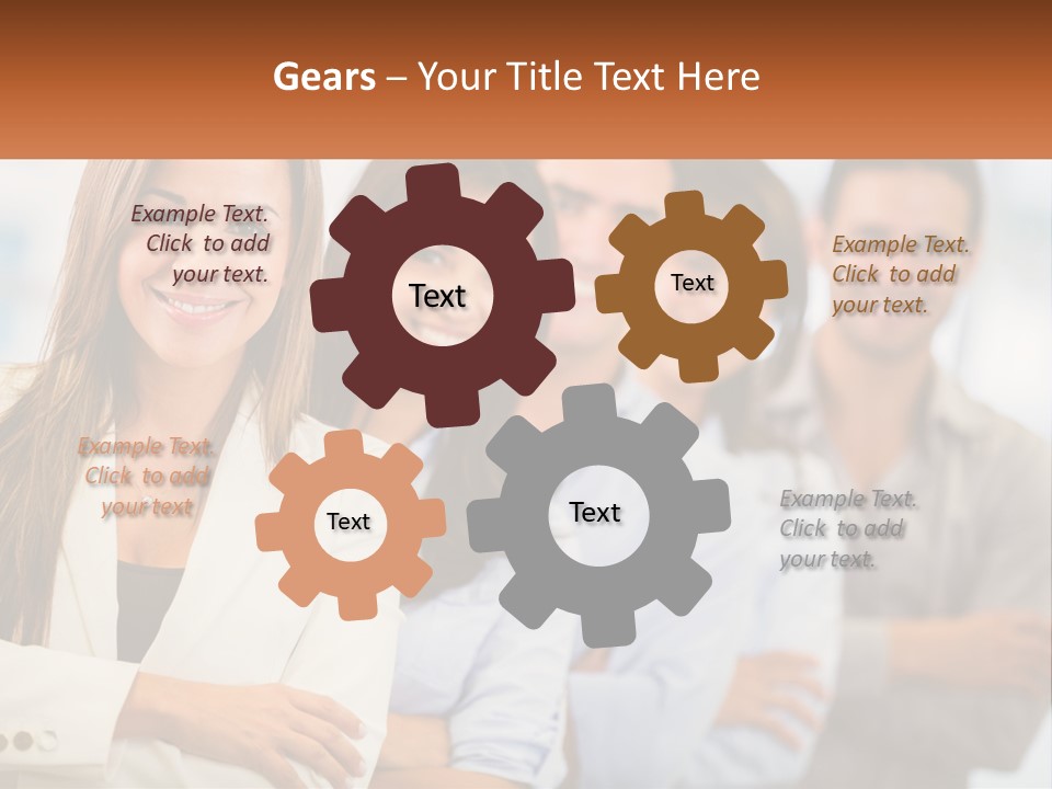 A Group Of People Standing Next To Each Other PowerPoint Template