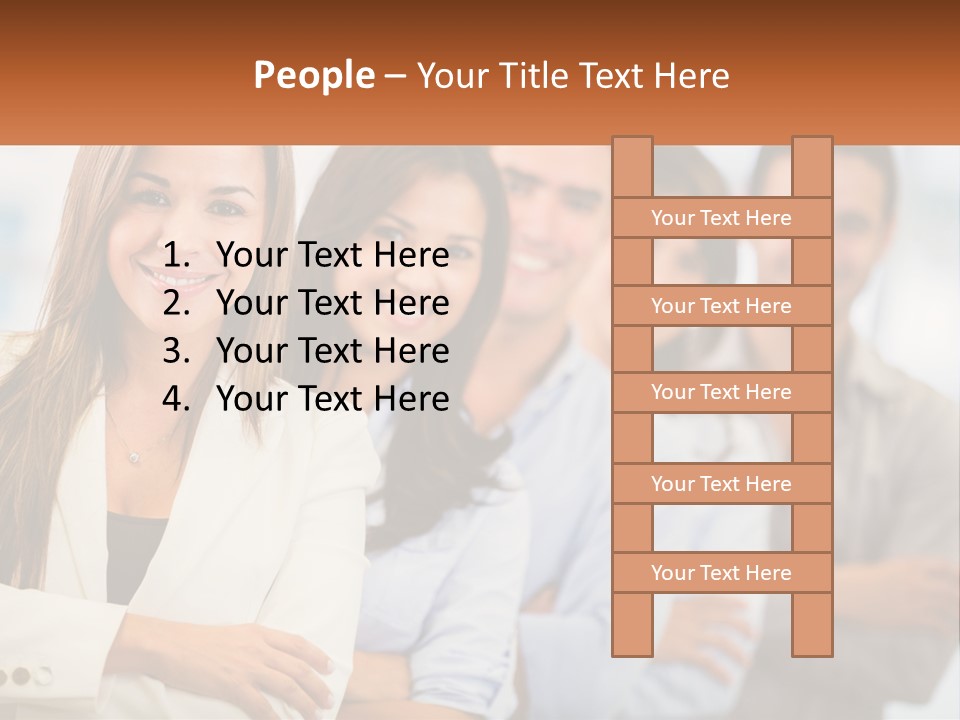 A Group Of People Standing Next To Each Other PowerPoint Template