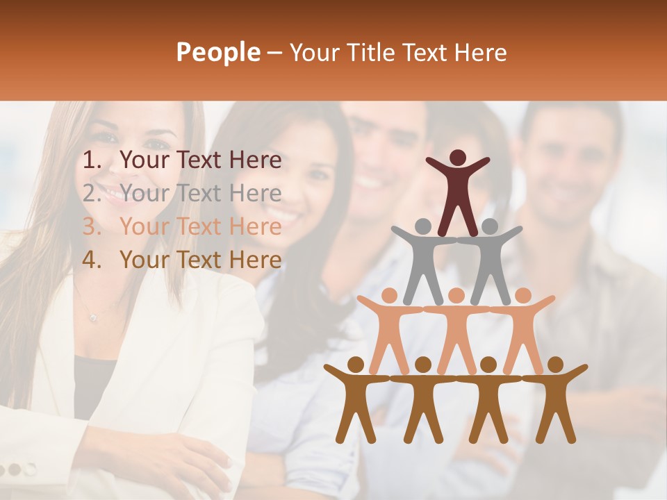 A Group Of People Standing Next To Each Other PowerPoint Template