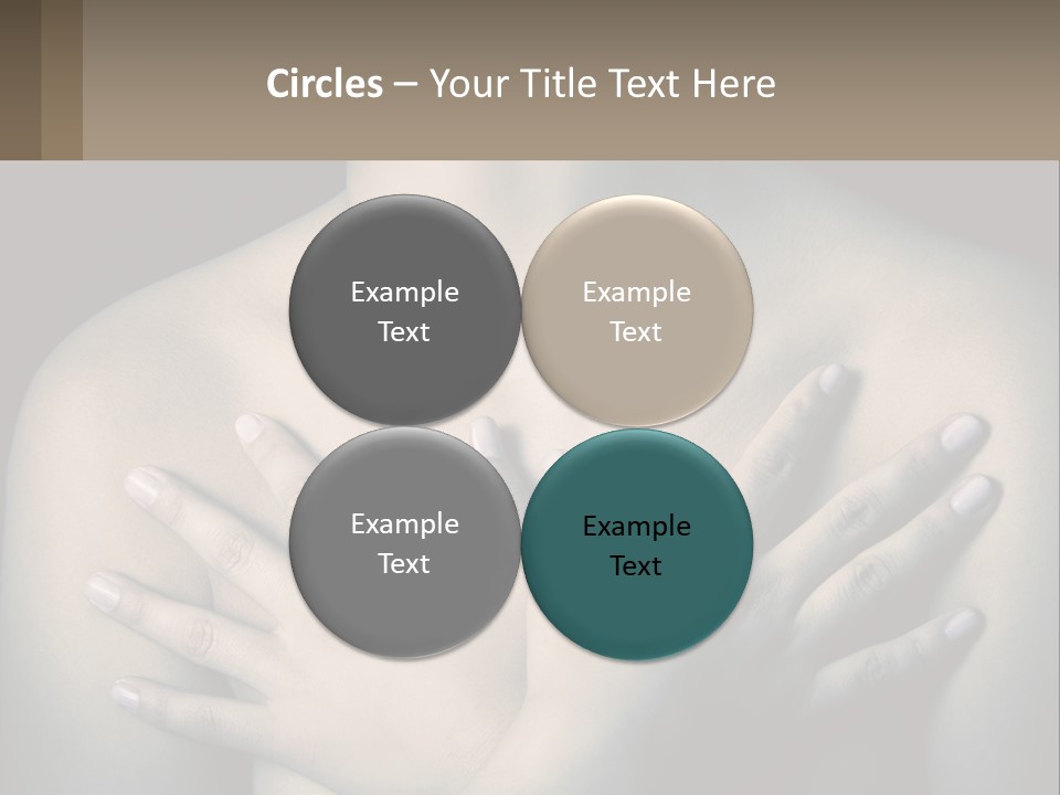 A Woman With Her Hands On Her Chest PowerPoint Template