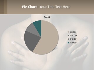 A Woman With Her Hands On Her Chest PowerPoint Template
