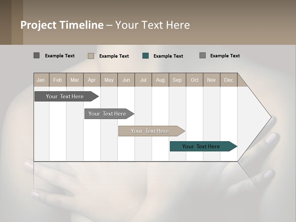 A Woman With Her Hands On Her Chest PowerPoint Template