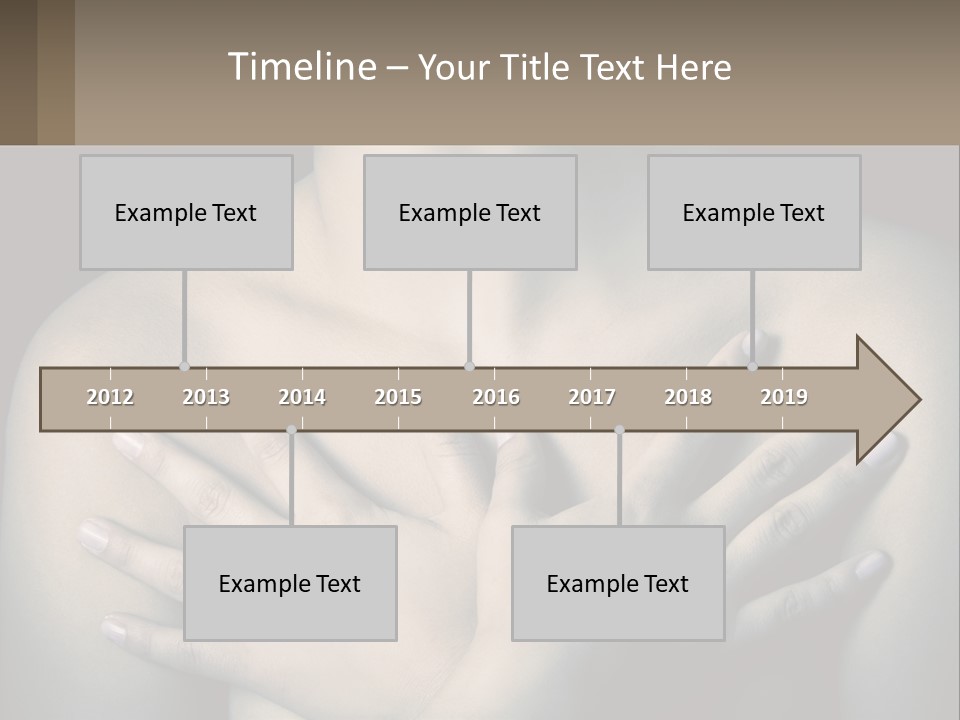 A Woman With Her Hands On Her Chest PowerPoint Template