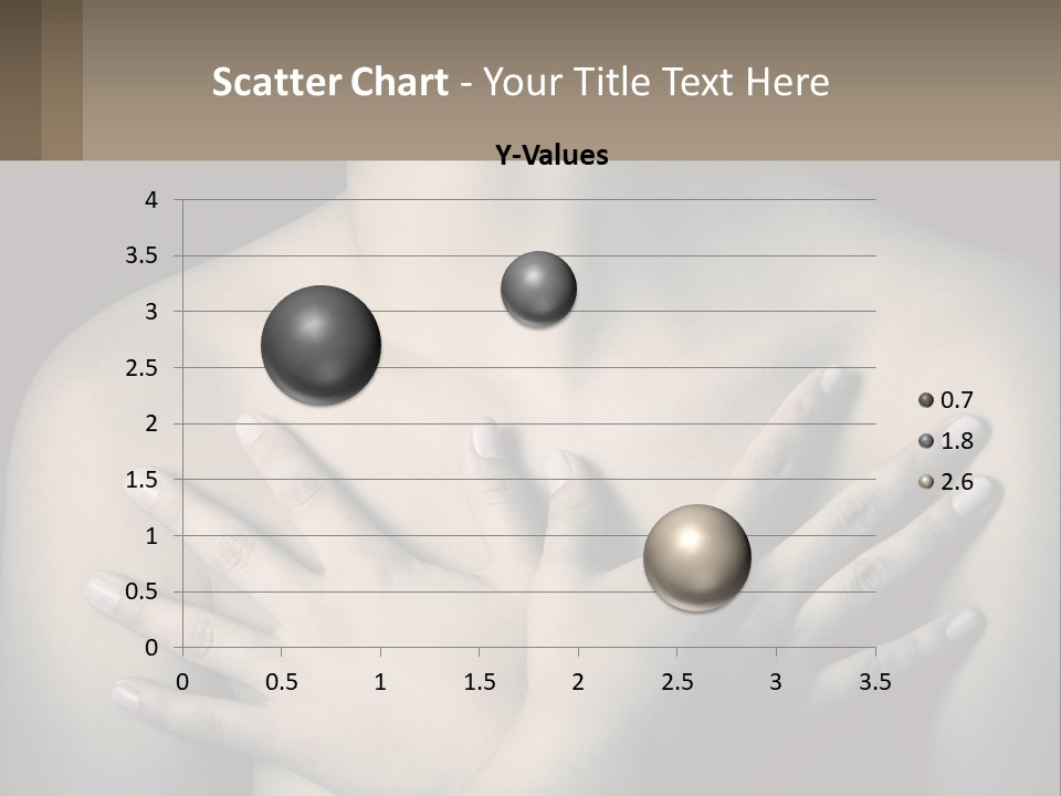 A Woman With Her Hands On Her Chest PowerPoint Template