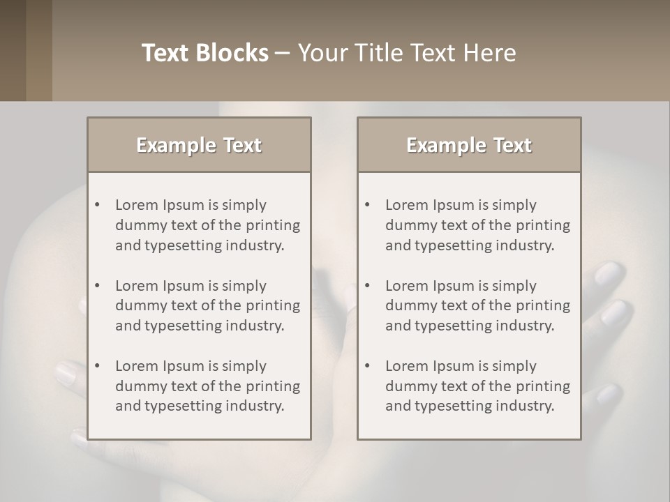 A Woman With Her Hands On Her Chest PowerPoint Template