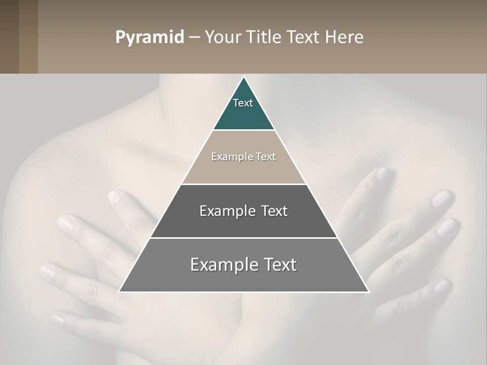 A Woman With Her Hands On Her Chest PowerPoint Template