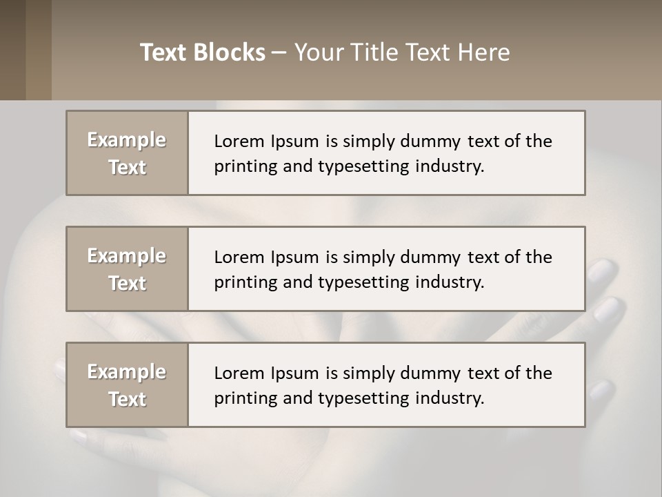 A Woman With Her Hands On Her Chest PowerPoint Template